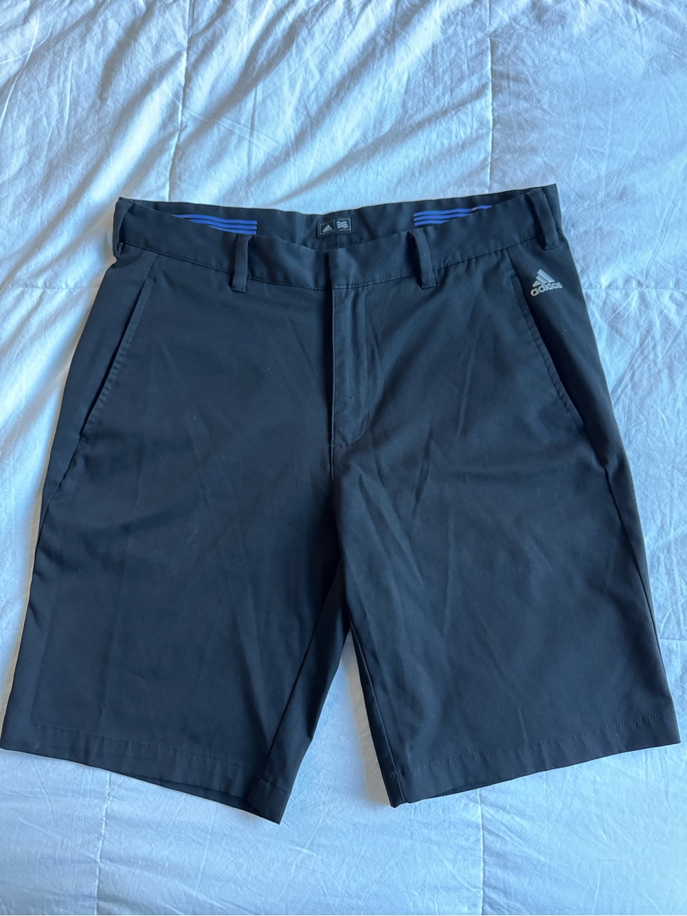 Adidas Men's Golf Short Regular Fit Elastic 9" 4 Pockets Half Pant Black 32
